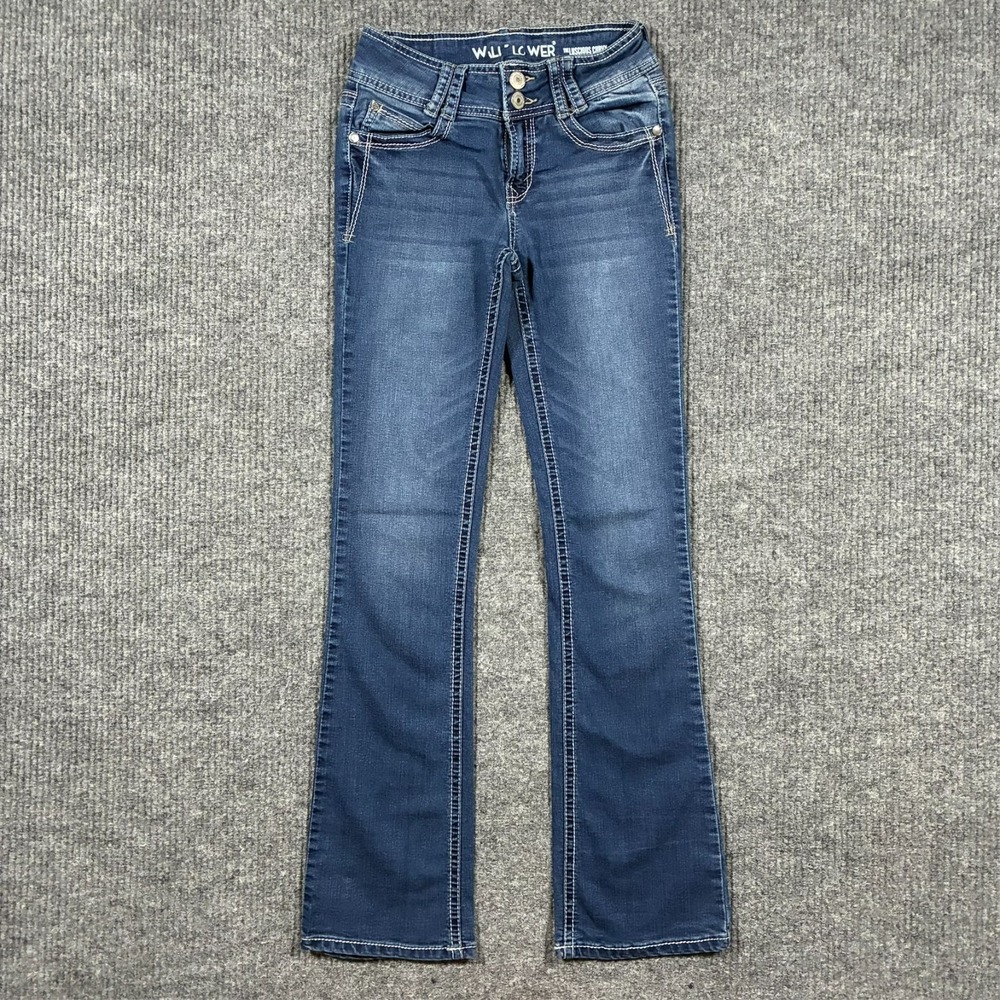 WallFlower The Luscious‎ Curvy Fit Jeans Womens Size 0 Reg Blue Denim Low Rise